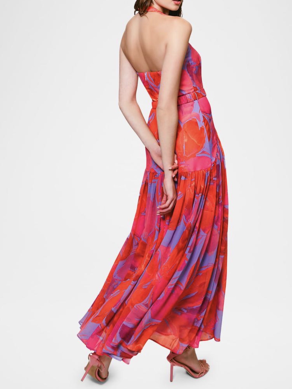 Hutch Aza Dress - Purple Watercolor Gardenia