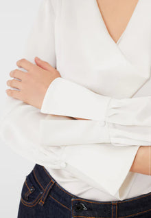 SIMKHAI Symone Cowl Neck Top - Ivory