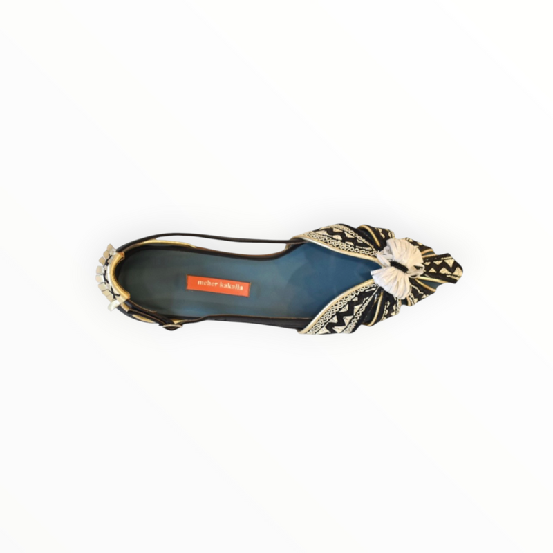 Meher Kakalia Queen Doris Slingback - Black/White
