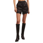 Z Supply Tia Faux Leather Short - Black