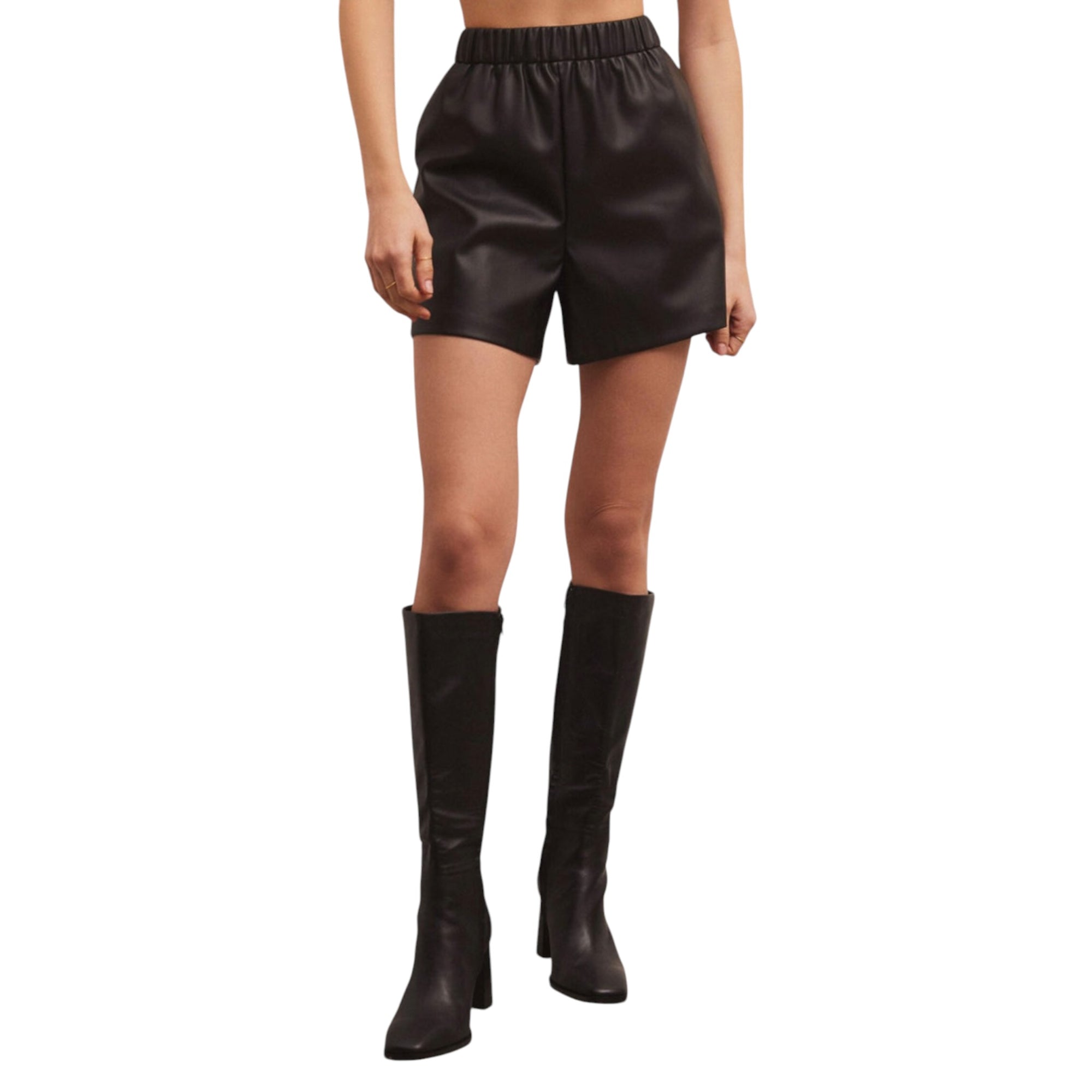 Z Supply Tia Faux Leather Short - Black
