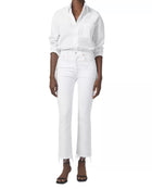 Citizens of Humanity Isola High Rise Cropped Bootcut Jeans - Plaster