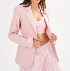 Rabens Saloner Roxana Plume Shorts - Powder Pink