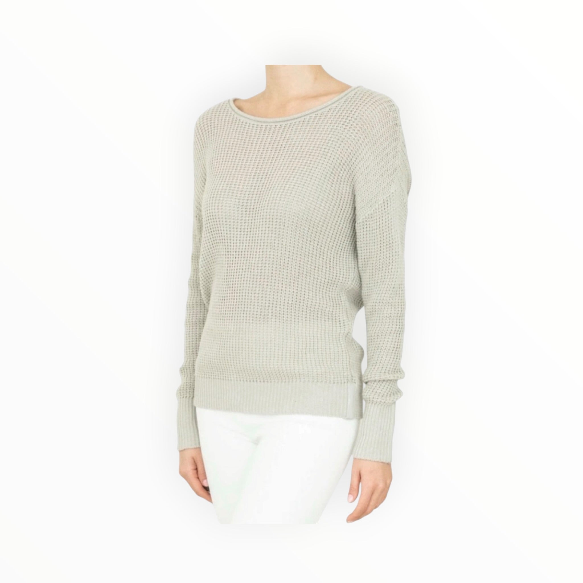 Elaine Kim Cotton Waffle Knit Ramsey Sweater - Pumice