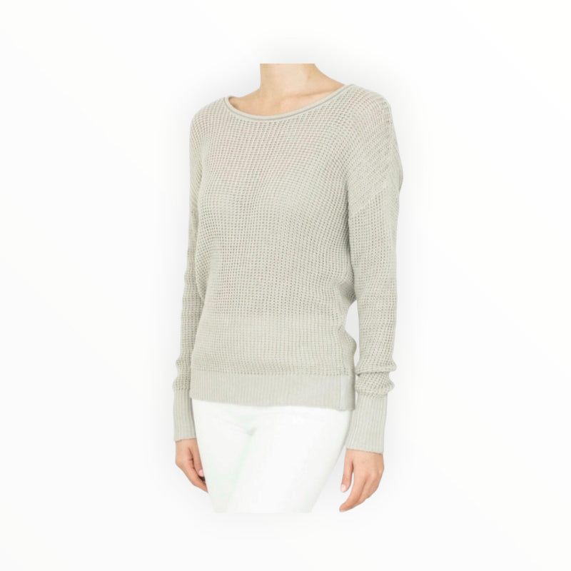 Elaine Kim Cotton Waffle Knit Ramsey Sweater - Pumice
