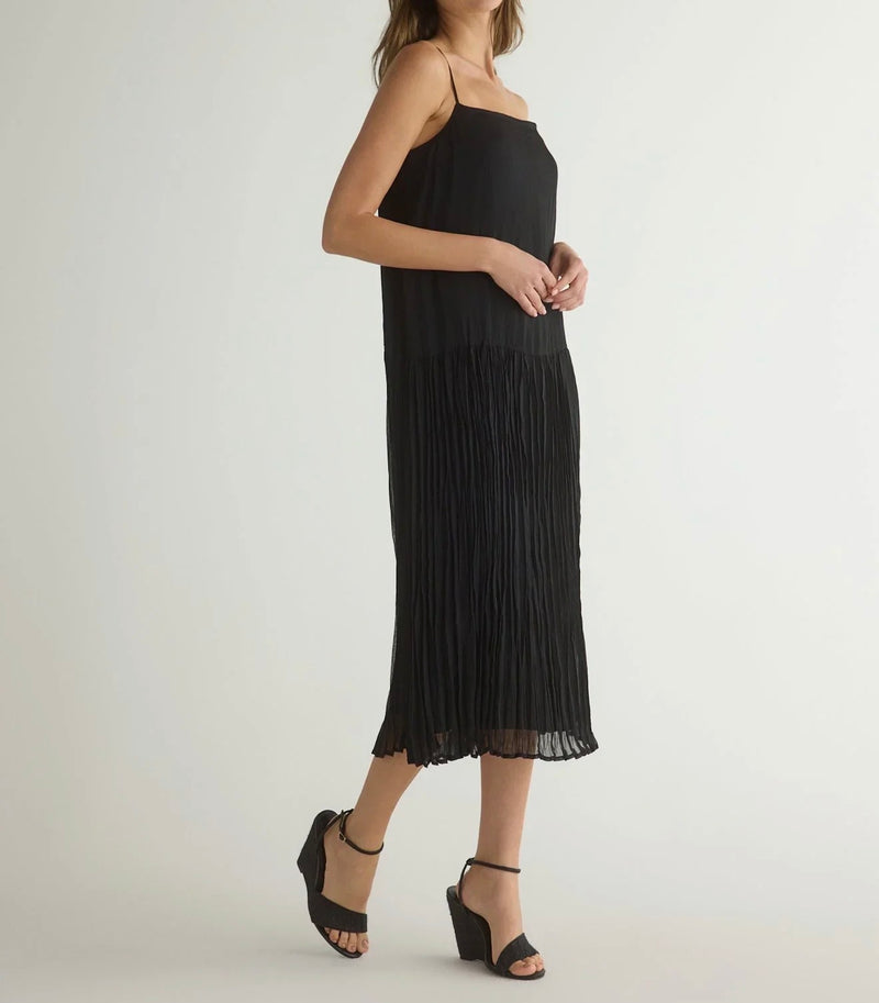 Bella Dahl Drop Waist Midi Dress - Black