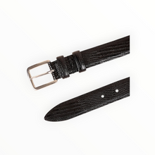Barbara Bui Lizard Embossed Medium Belt - Black
