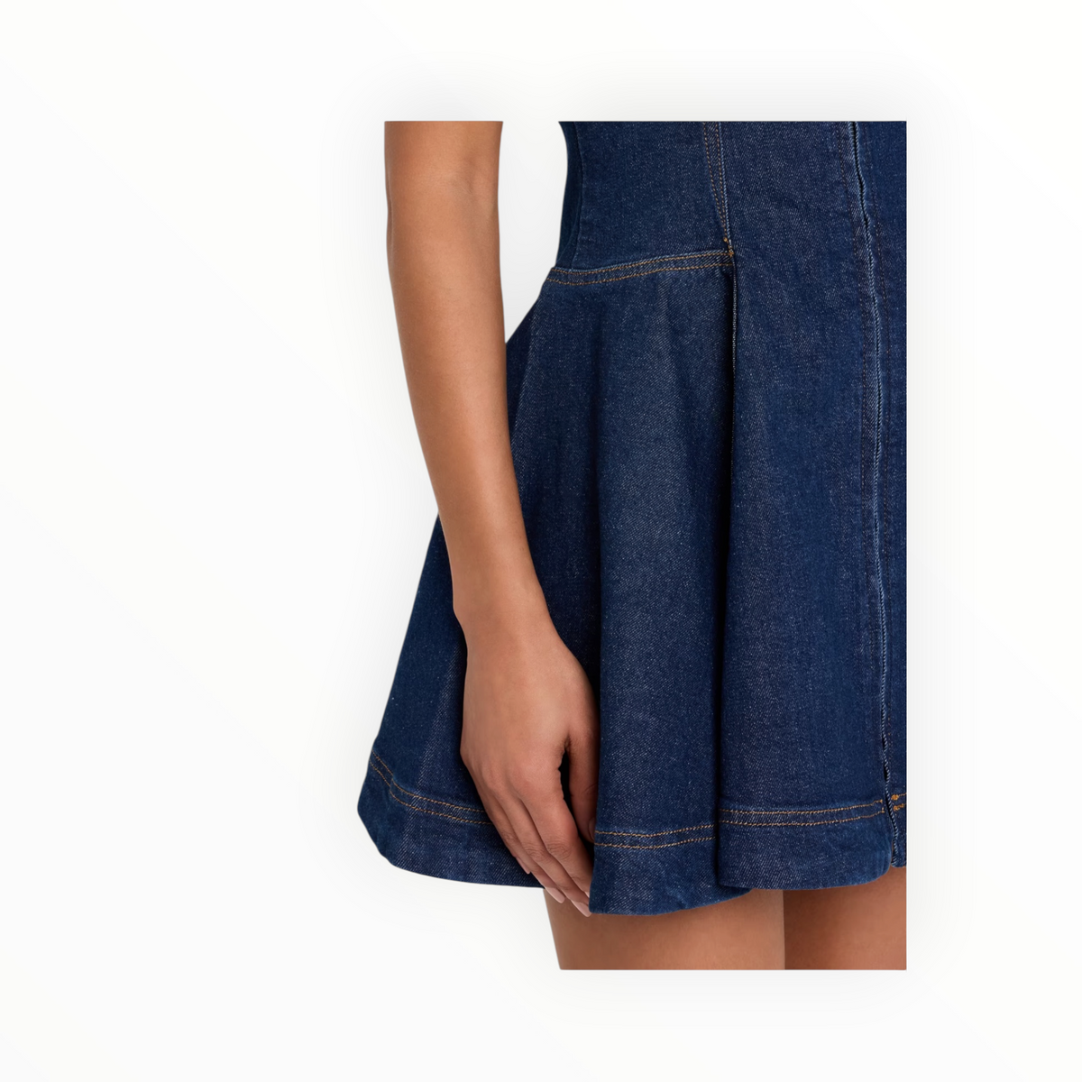 SIMKHAI Eleodra Denim Mini Dress - Imperial