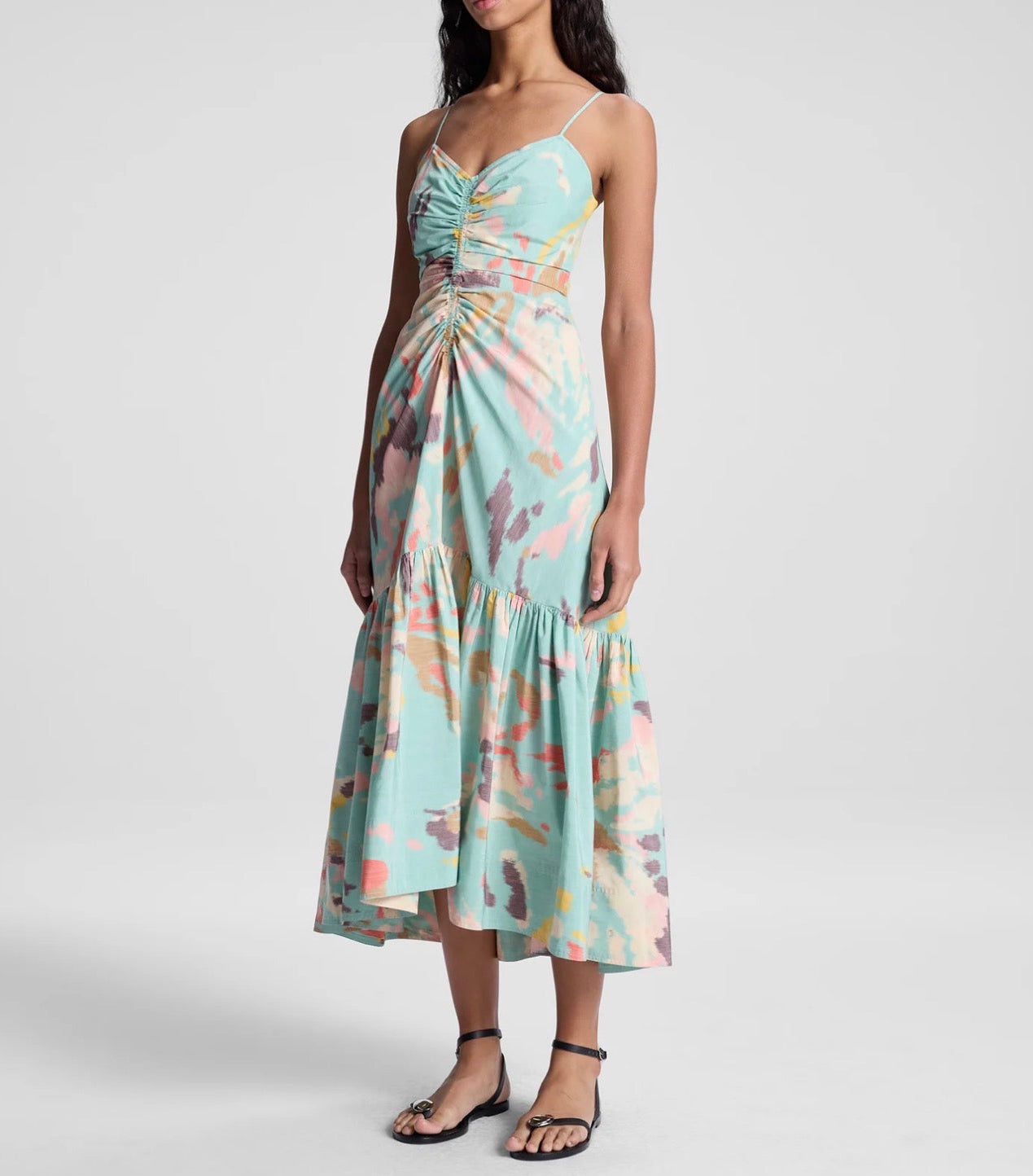 A.L.C. Lindsey Printed Midi Dress - Mint Multi