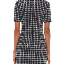 SIMKHAI Vivalie Embellished Grid Dress - Black