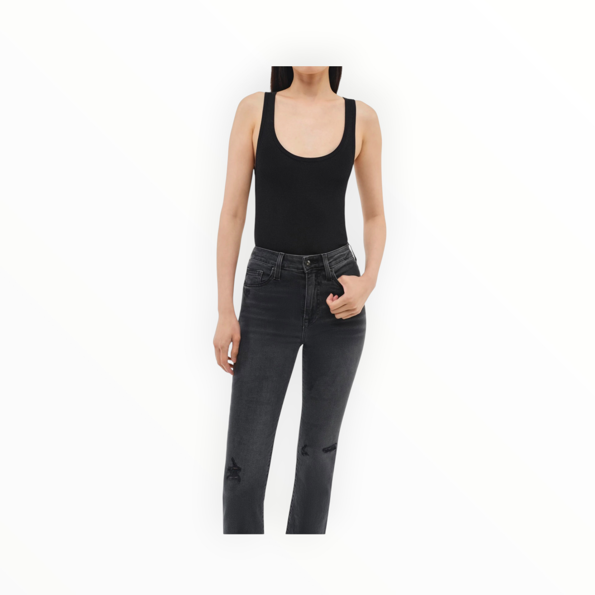 Jonathan Simkhai River Straight Leg Denim - Vintage Noir