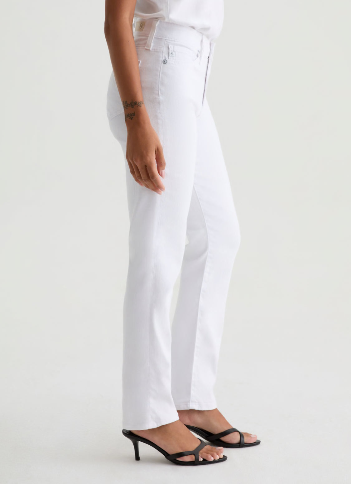 AG Jeans Mari Crop Mid Rise Slim Straight - Gallery White