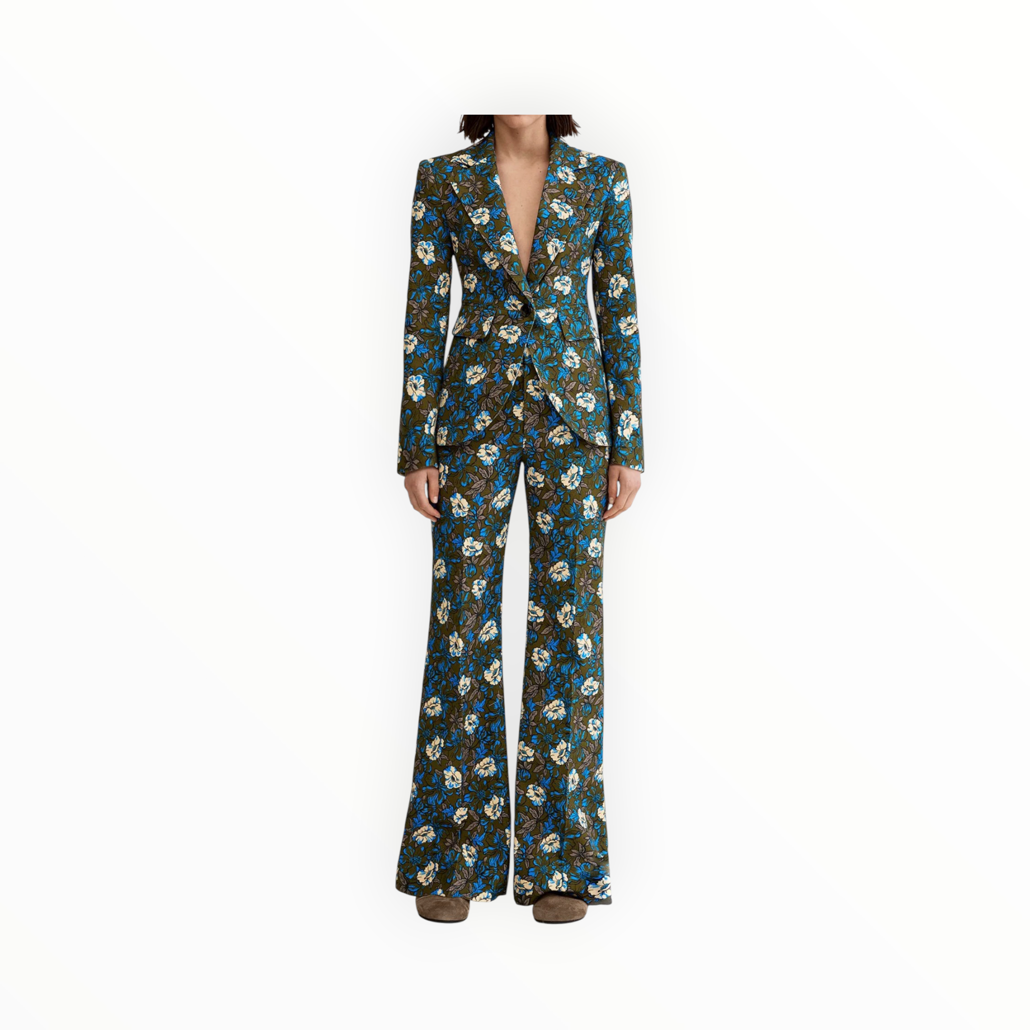 Smythe Classic Pant - Olive Floral