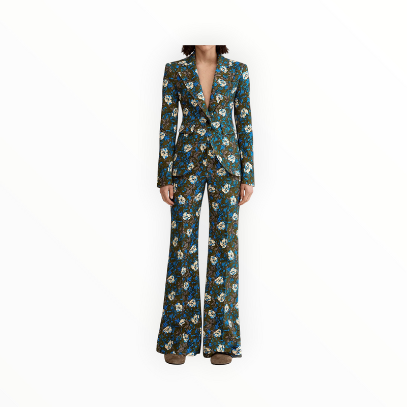 Smythe Classic Pant - Olive Floral