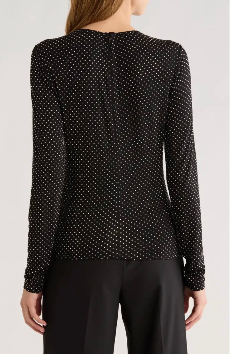 Frame The Rhinestone Jersey Top - Black