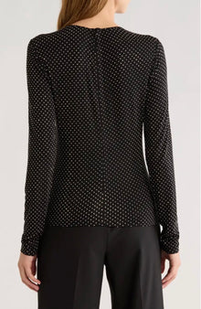 Frame The Rhinestone Jersey Top - Black