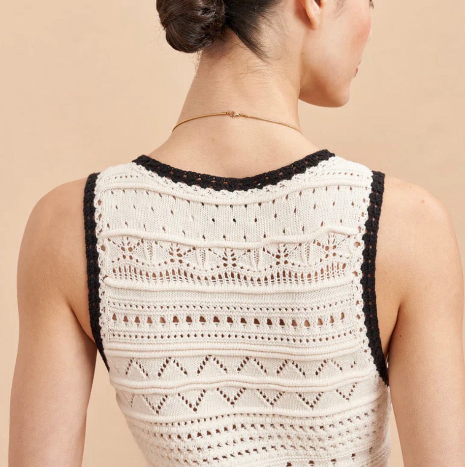 La Ligne Mallory Dress - Cream/Black