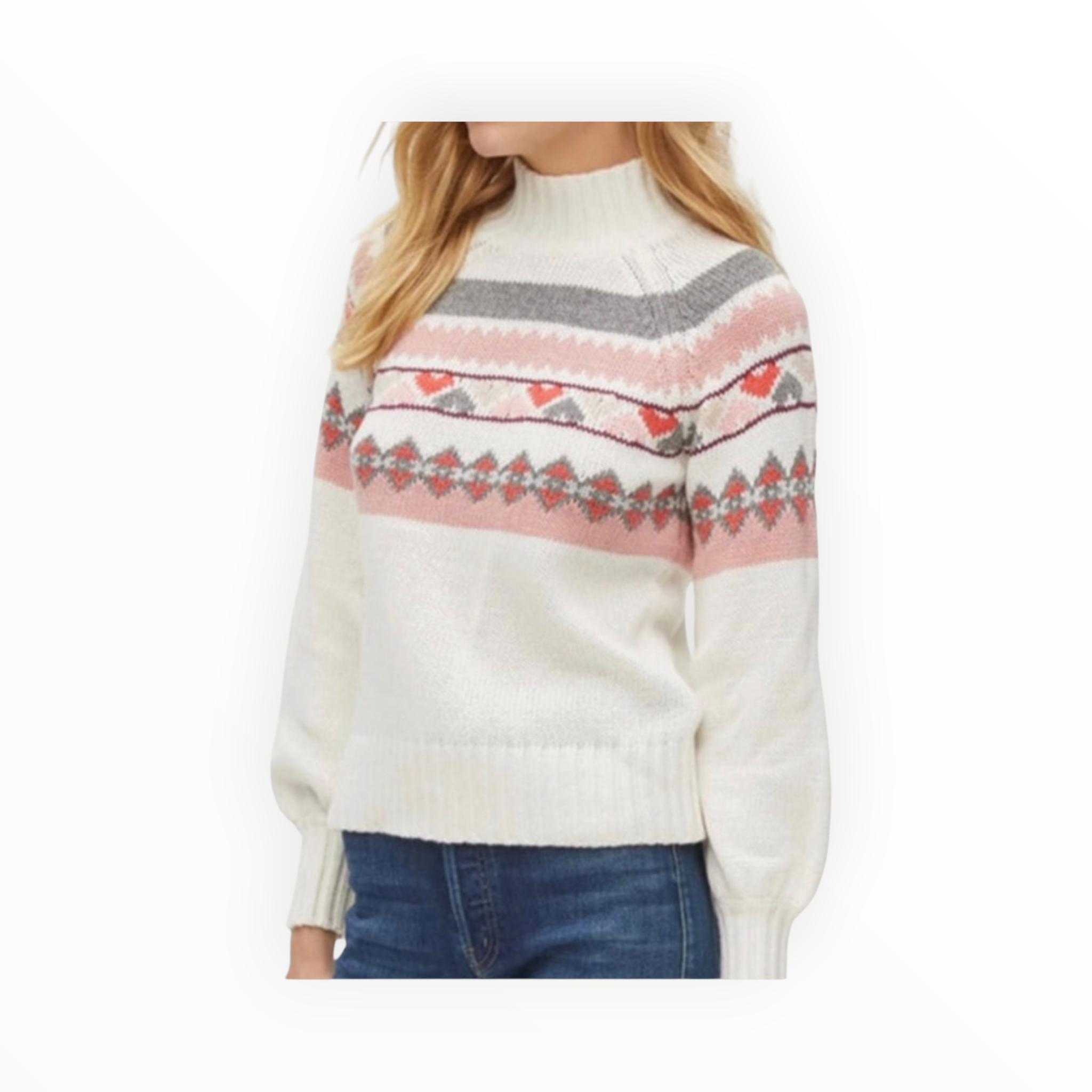 Michael Stars Pernille Printed Turtleneck Sweater
