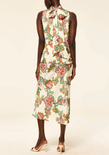 MISA Fay Skirt - Floral Lattice Satin