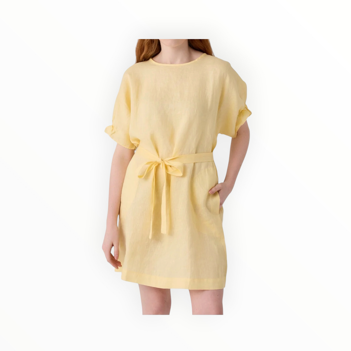 Velvet by Graham & Spencer Vivian Linen Dress - Lemon Drop