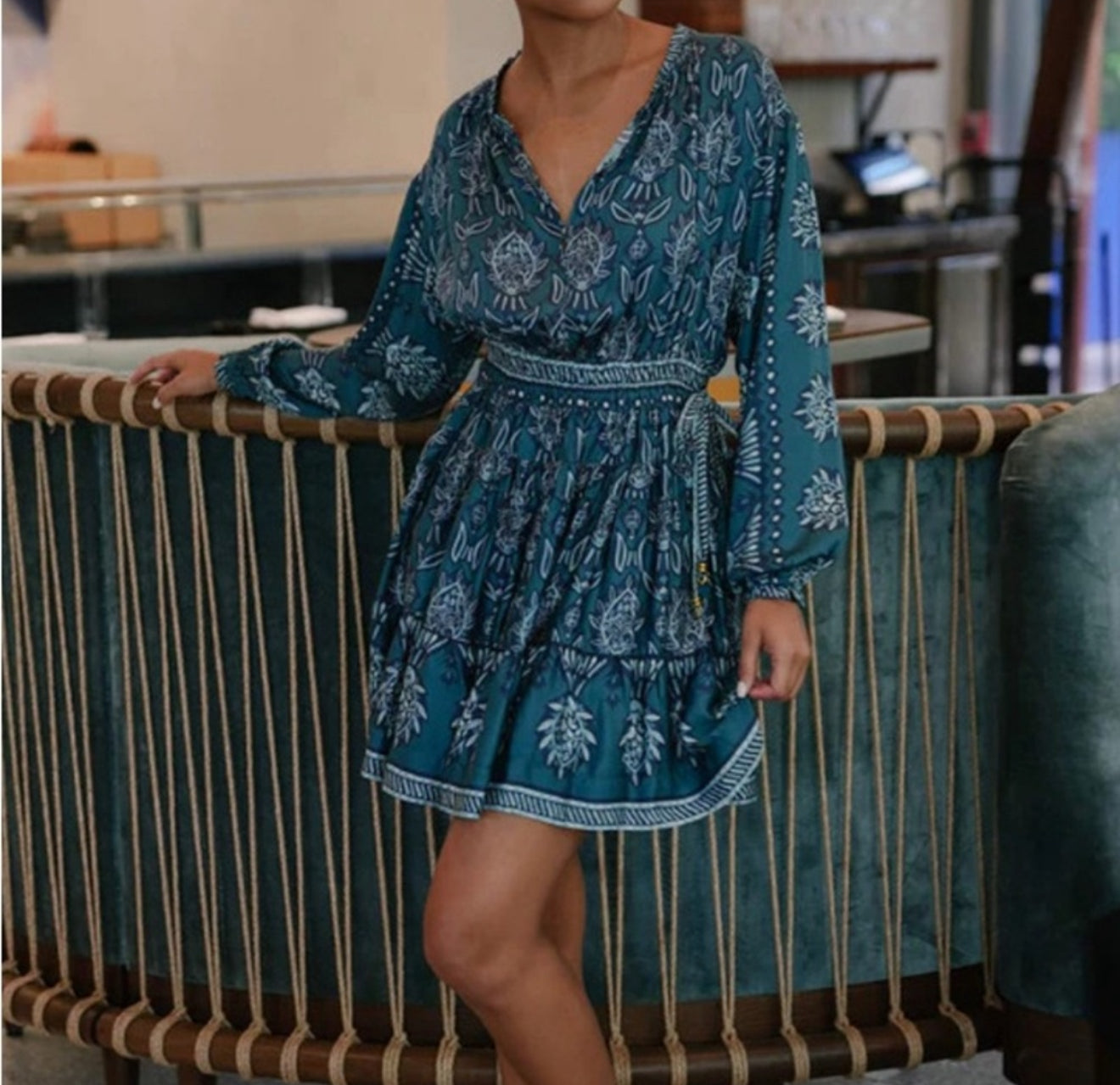 Omika Lani Mini Dress - Siya Aegean