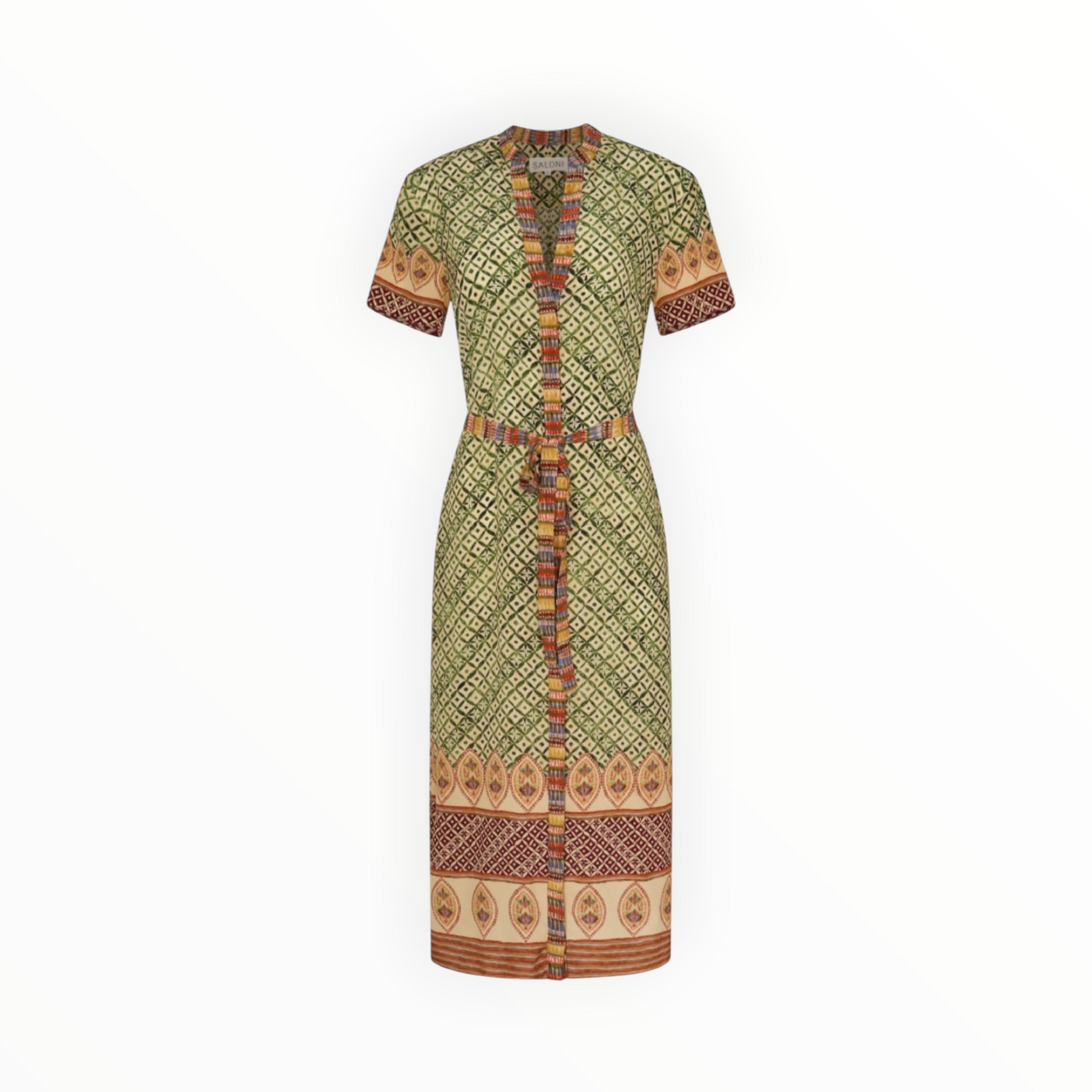 Saloni Vicki Dress - Myrtle Mosaic