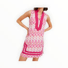 Sail To Sable Pink Ikat Sleeveless Classic Tunic