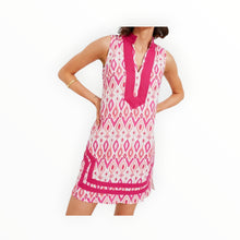 Sail To Sable Pink Ikat Sleeveless Classic Tunic