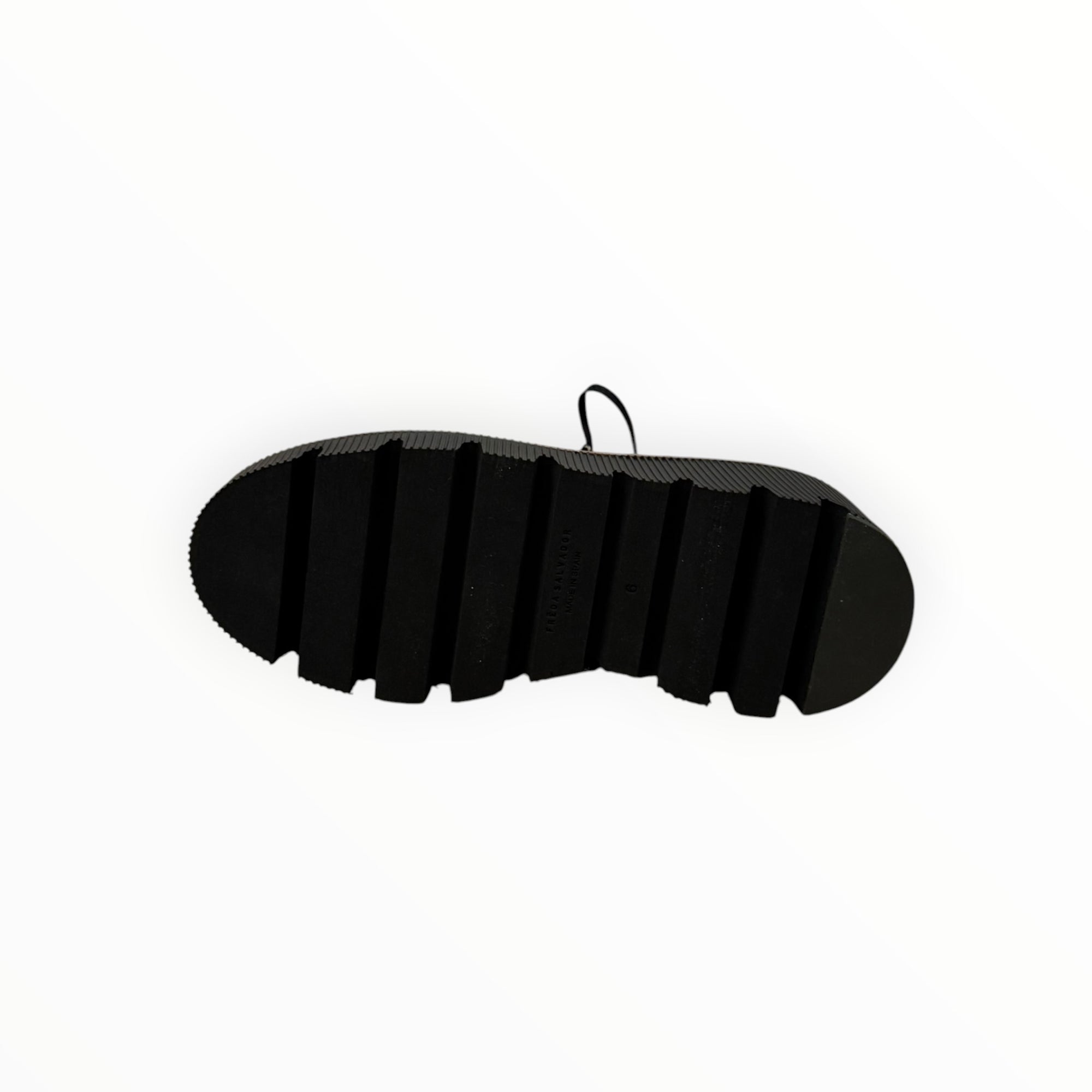Frēda Salvador Bobbie Lug Sole Derby - Black Spazzolato