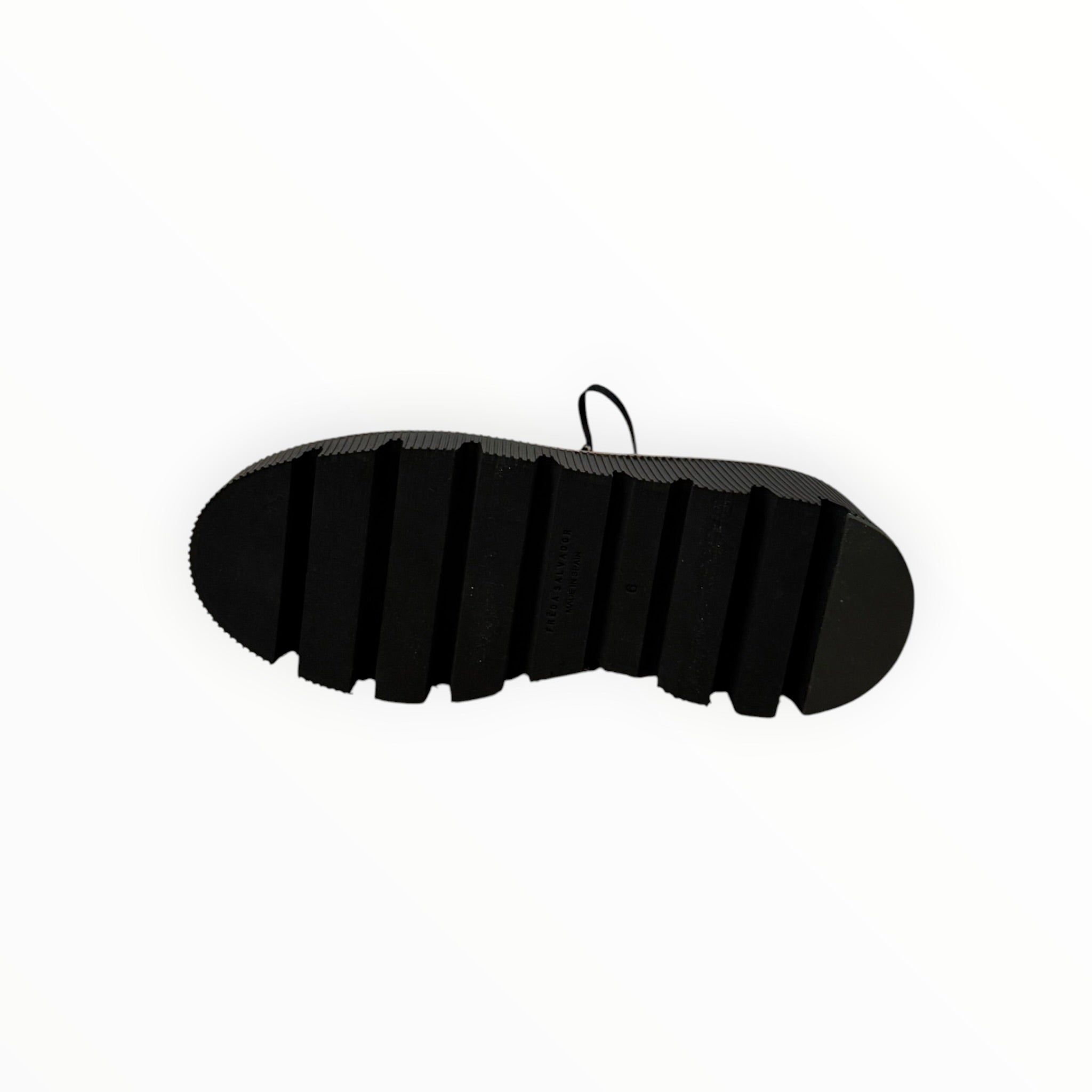 Frēda Salvador Bobbie Lug Sole Derby - Black Spazzolato