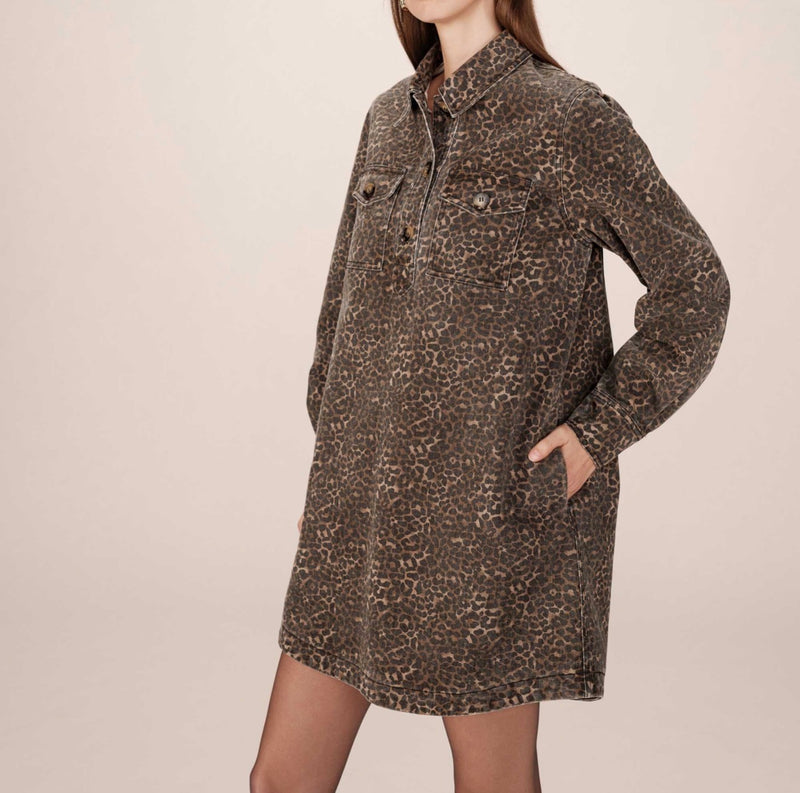 Grace & Mila Sally Leopard Short Dress