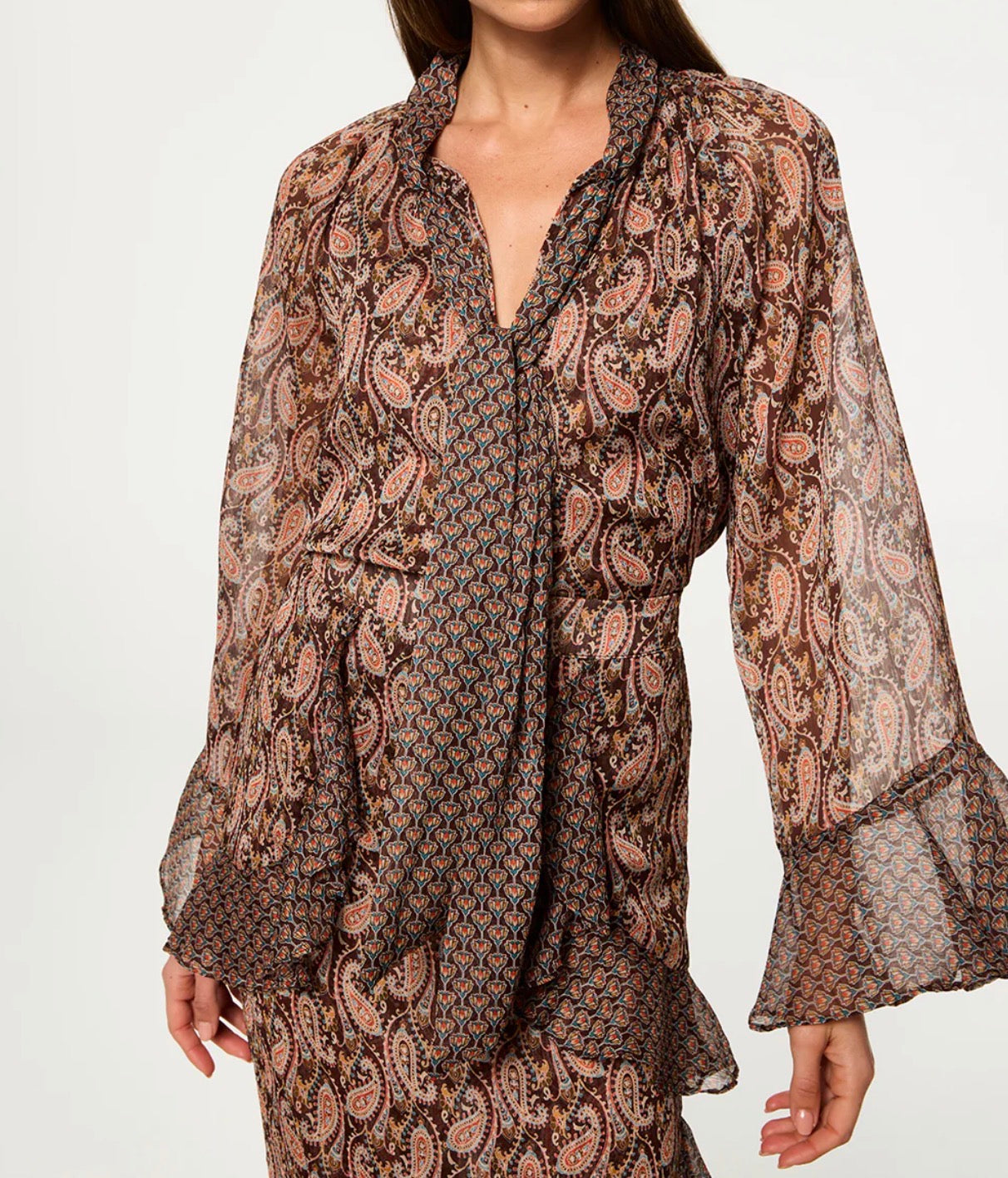 MISA Maris Top - Brown Paisley Mix