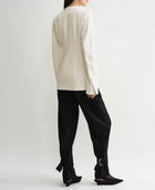 TOTÊME Collarless Cinched Jacket - Ecru