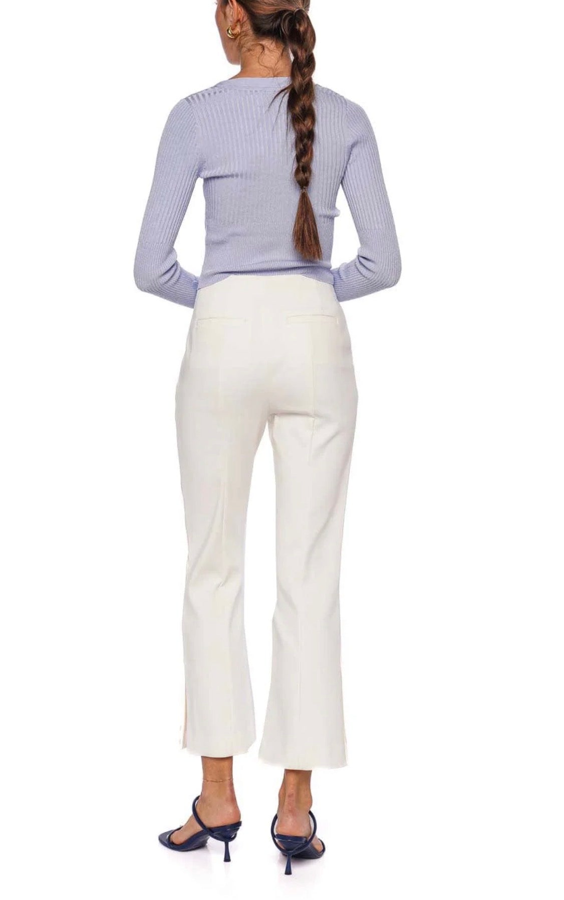 SIMKHAI Evie Cropped Pant - White