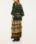 FARM Rio Ayla Mixed Scarves Layered Maxi Skirt