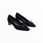 Sam Edelman Rinda Pointed Toe Ballet Heel - Midnight Blue Leather
