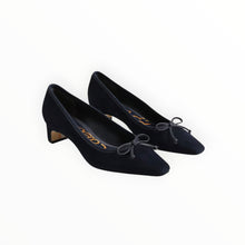 Sam Edelman Rinda Pointed Toe Ballet Heel - Midnight Blue Leather