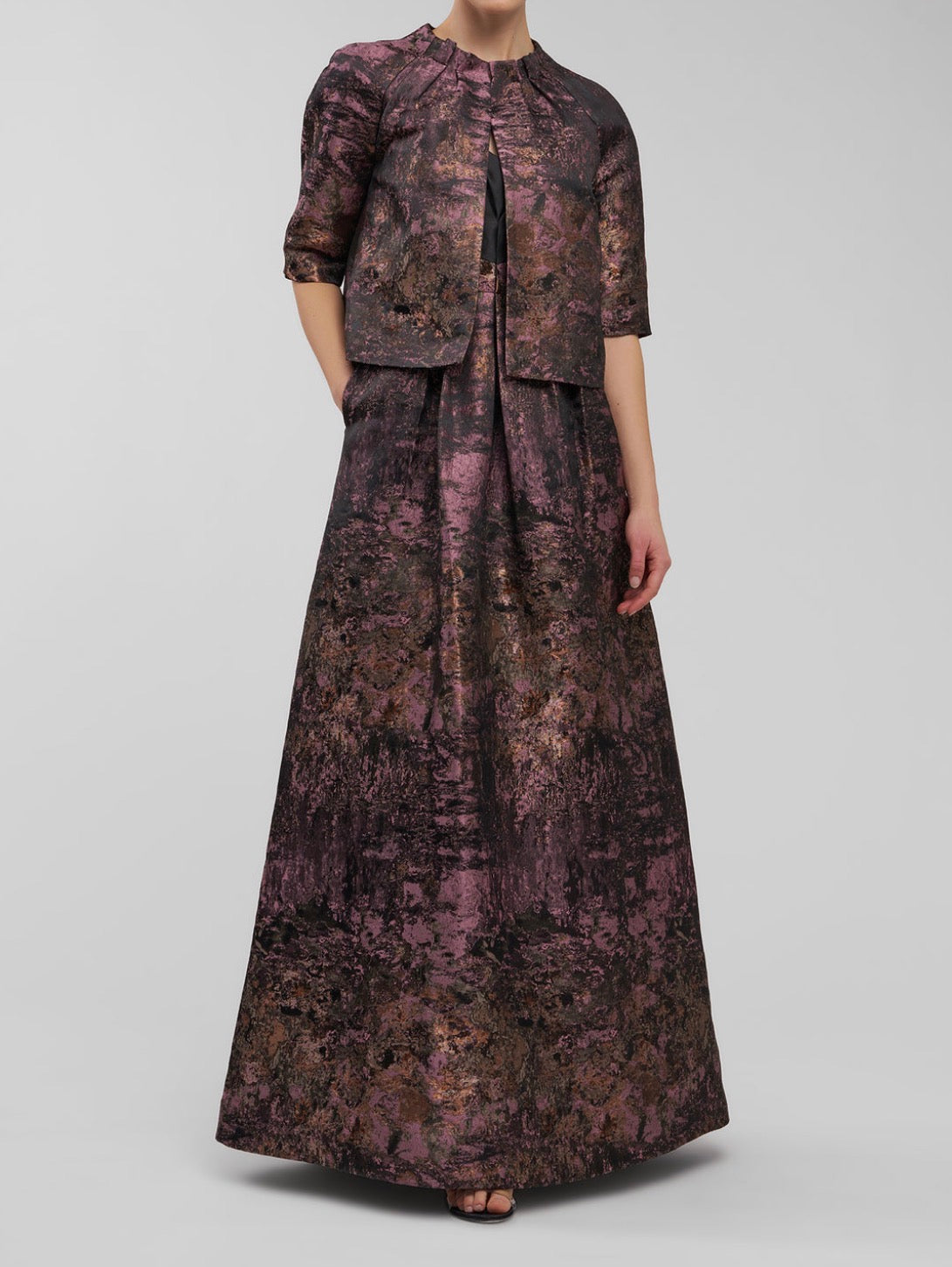 Kay Unger Matilda Evening Jacket - Carbon Multi