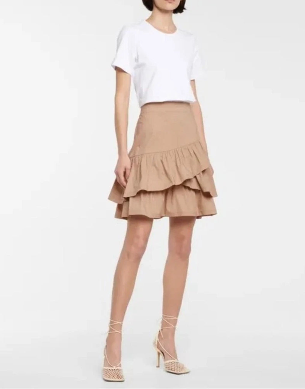 Veronica Beard Noha Dress - White/Khaki