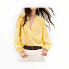 ba&sh Fedora Embroidered Shirt - Yellow
