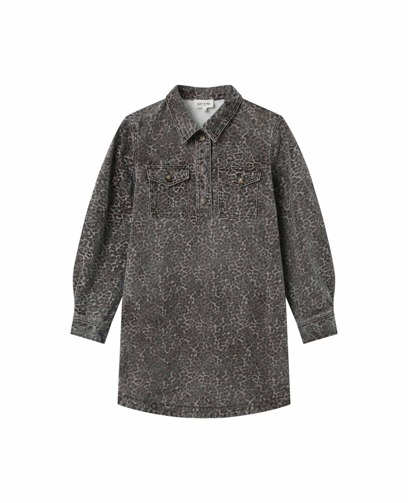 Grace & Mila Sally Leopard Short Dress