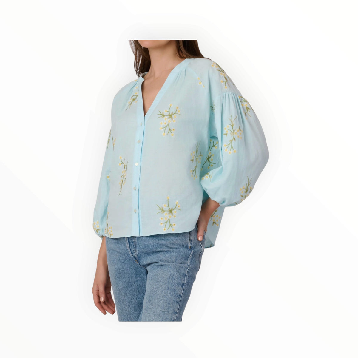 Shoshanna Fred Top - Sky Blue
