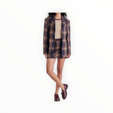 Steve Madden The Frida Blazer - Navy Plaid