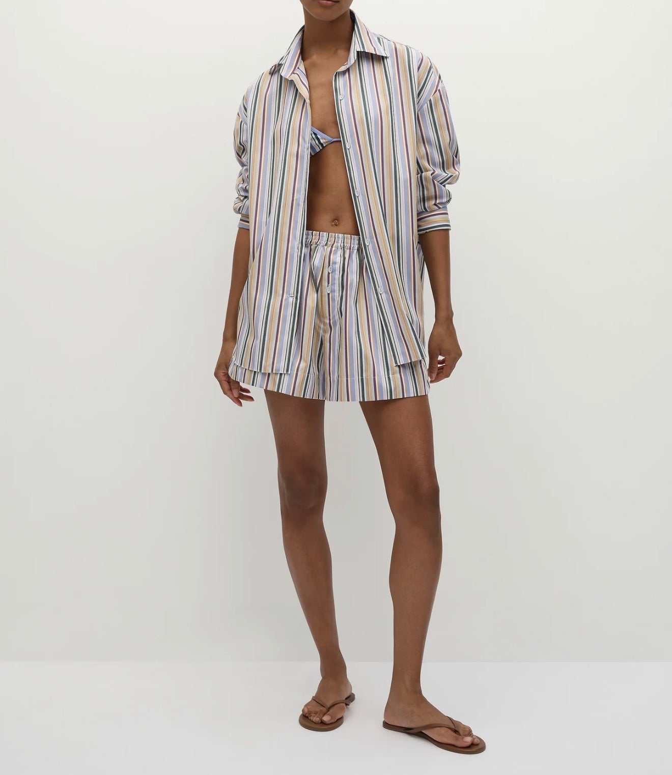 Faithful the Brand En Vau Oversized Shirt - Sifnos Stripe