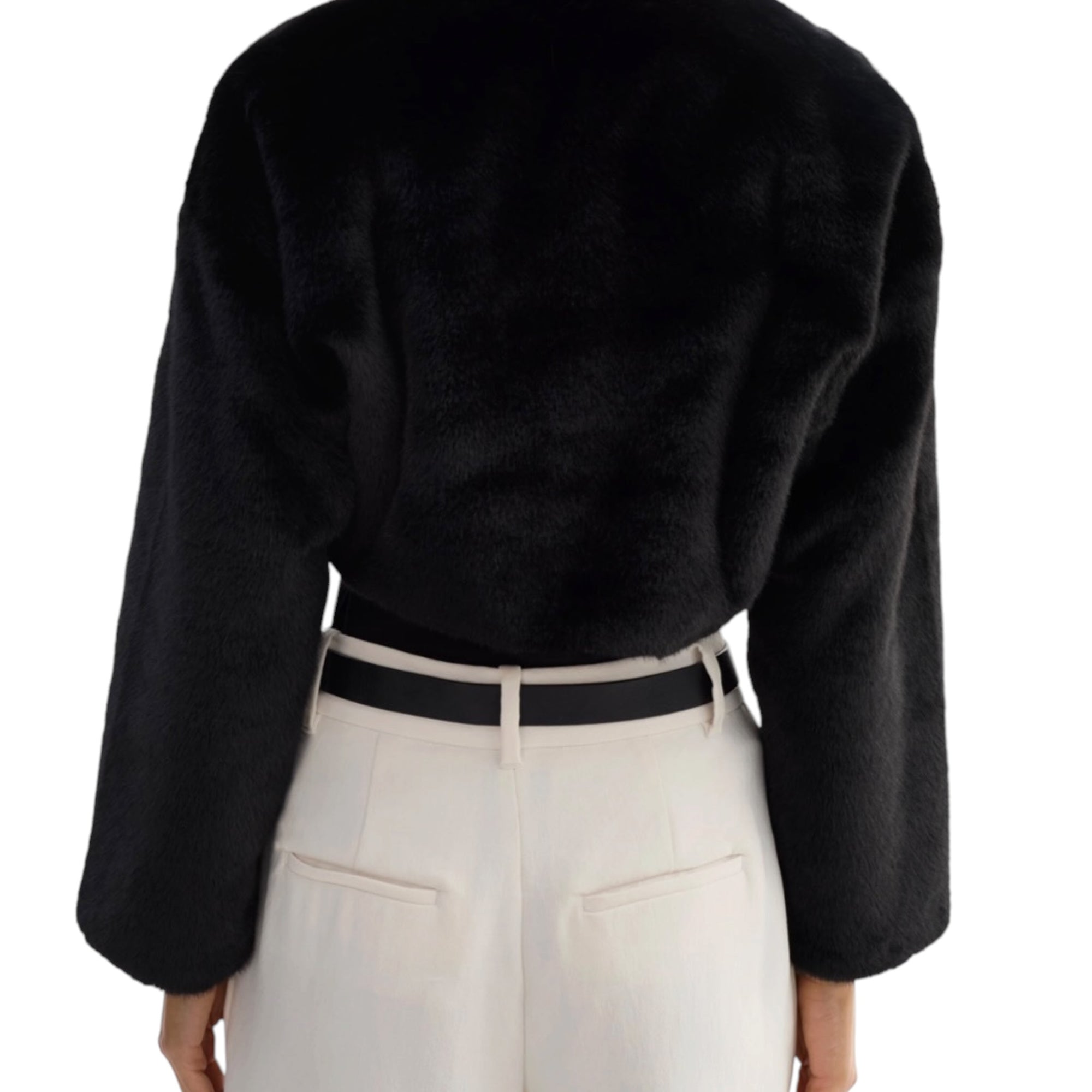 Lamarque Rowdie Faux Fur Jacket - Black