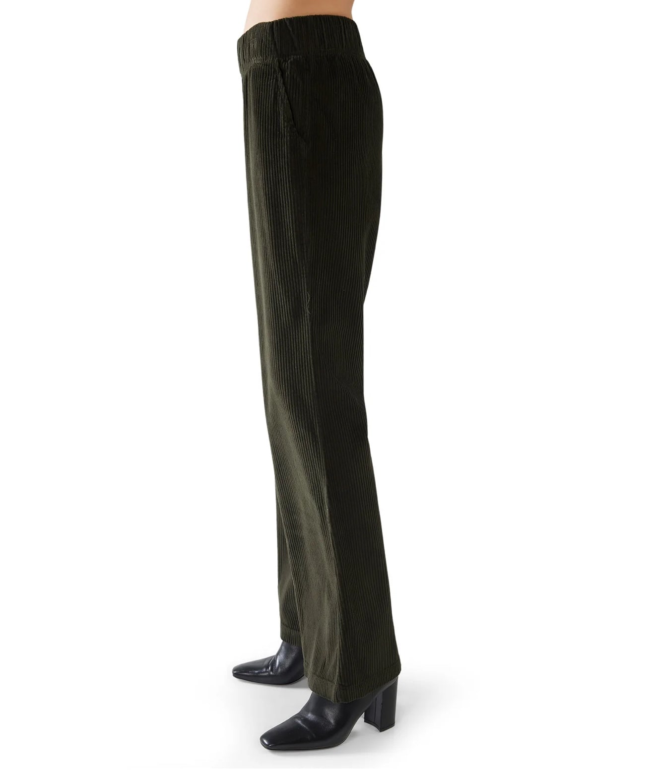 Les Tien Bella Bell Bottom In Japanese Wale Cord - Forest