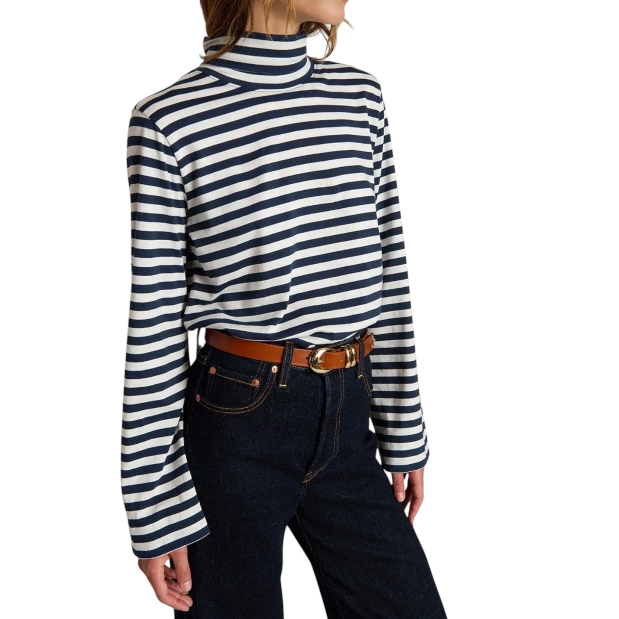 Nation Ltd Neo Turtleneck - Seascape Stripe