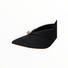 Something Bleu Selah Pointed Toe Pump - Black Satin