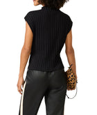 Michael Stars Naira Mock Neck Top - Black