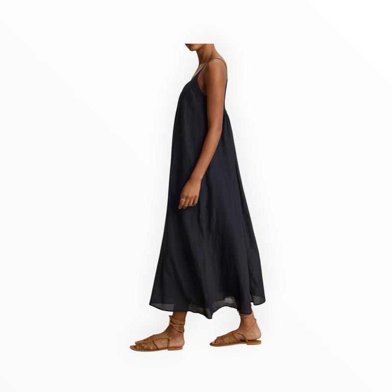 Velvet by Graham & Spencer Avery Silk Cotton Voile Dress - Navy